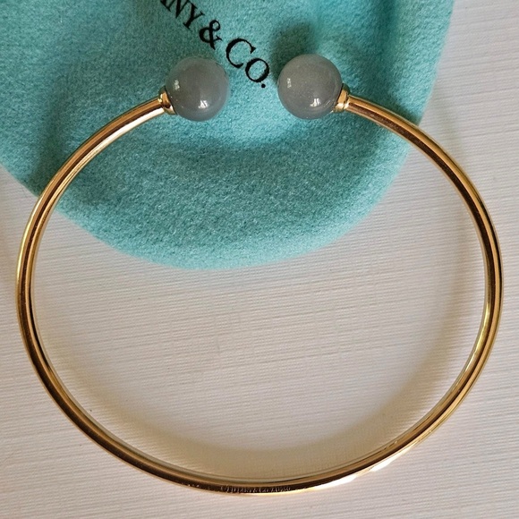 Tiffany & Co 18k Rose Gold Hardwear Moonstone Cuff Bracelet - Picture 4 of 5